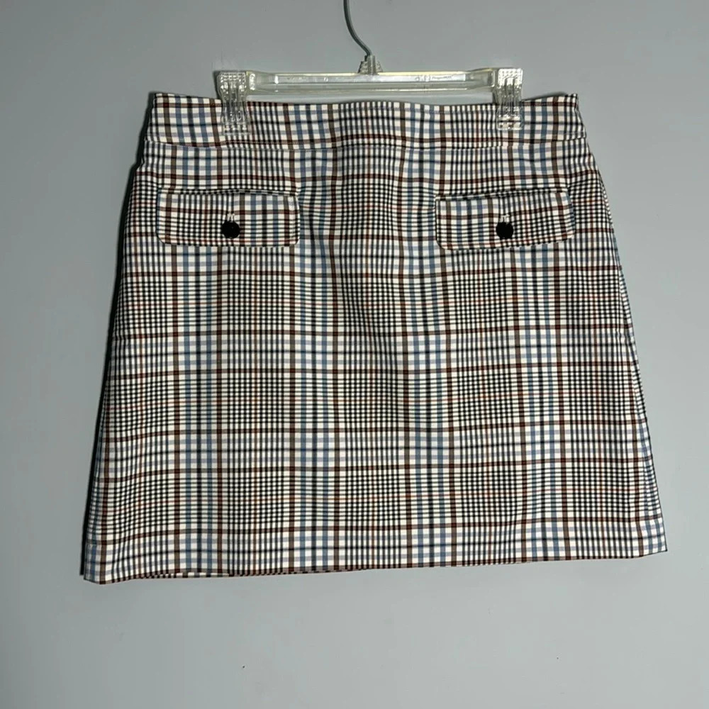Loft Petite Checked Pocket Shift Skirt Size 12 NWT